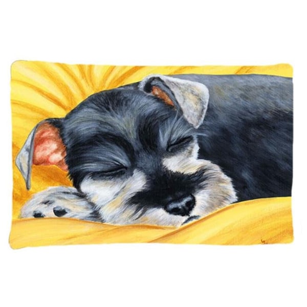 Carolines Treasures Carolines Treasures AMB1161PILLOWCASE Snoozing Schnauzer Fabric Standard Pillowcase AMB1161PILLOWCASE - main